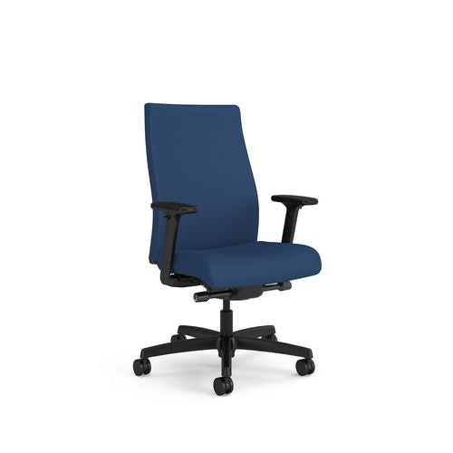 HON Ignition 2.0 Upholstered Mid-back Task Chair Up To 300 Lbs 17 To 21.5 Seat Height Elysian Seat And Back Black Base