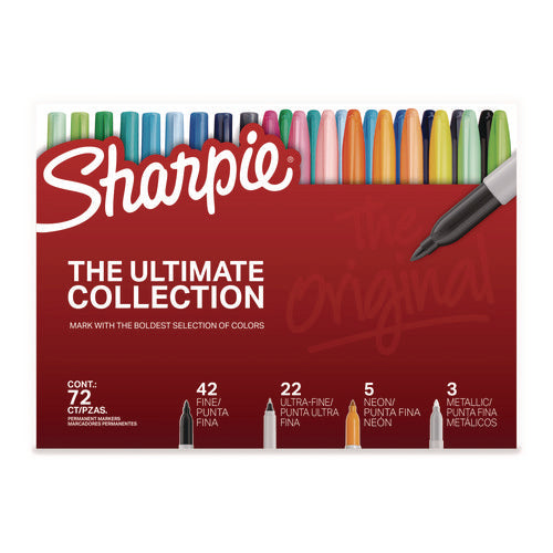 Sharpie Permanent Markers Ultimate Collection Assorted Tip Sizes/types Assorted Colors 72/pack