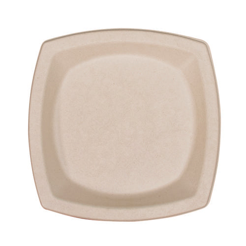 Dart Compostable Fiber Dinnerware Proplanet Seal Plate 8.25x8.25 Tan 125/pack