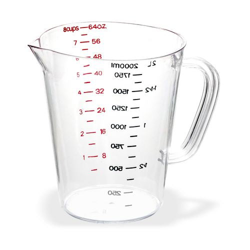 Carlisle Commercial Measuring Cup 0.5 Gal Clear