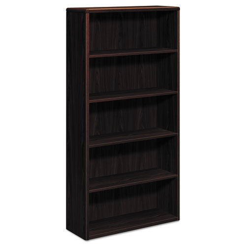 HON 10700 Series Wood Bookcase Five-shelf 36wx13.13dx71h Mahogany