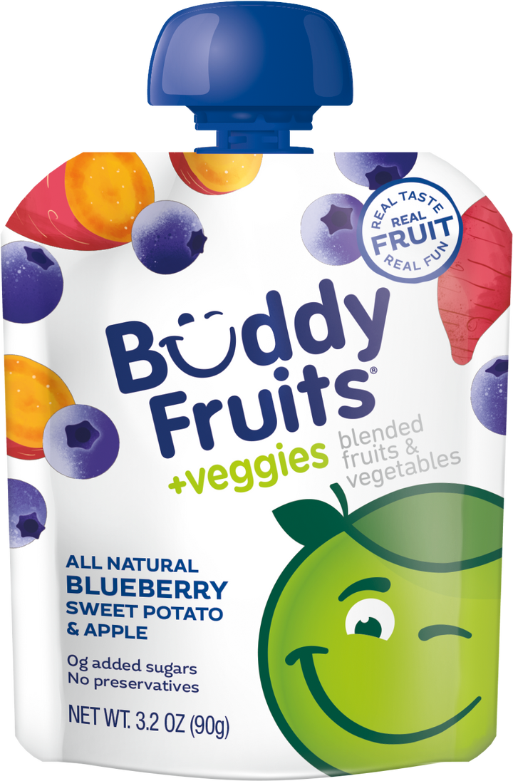 Buddy Fruits Blended Fruit Sweet Potato And Blueberry Puree-3.2 oz. Pack-18/Case