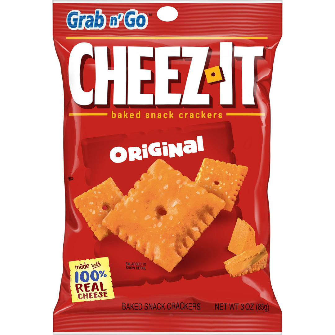 Kellogg's Cheez It Original Crackers-3 oz. Peg Bag-6 Boxes/Case