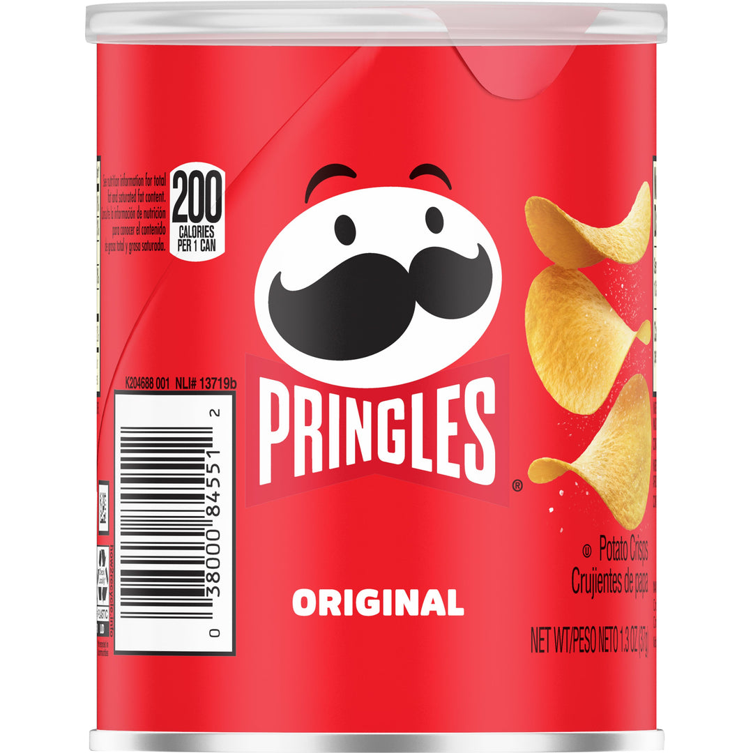 Pringles Grab & Go Original Potato Chips-1.3 oz. Can-12/Case