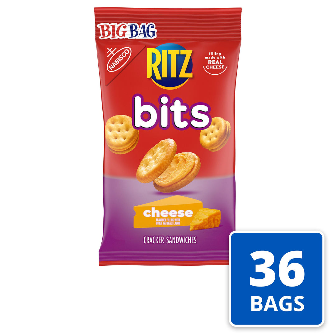 Ritz Snack Bits Cheese Crackers Big Bag-36/Case