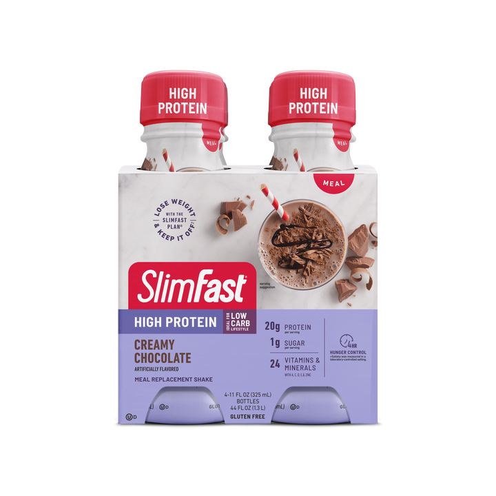 Slimfast Advanced Nutrition Ready To Drink Creamy Milk Chocolate Shake-11 fl oz.-4/Box-3 Packs/Case