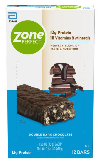 Zoneperfect Double Dark Chocolate 1.58 oz. Bar-12/Box-36/Case