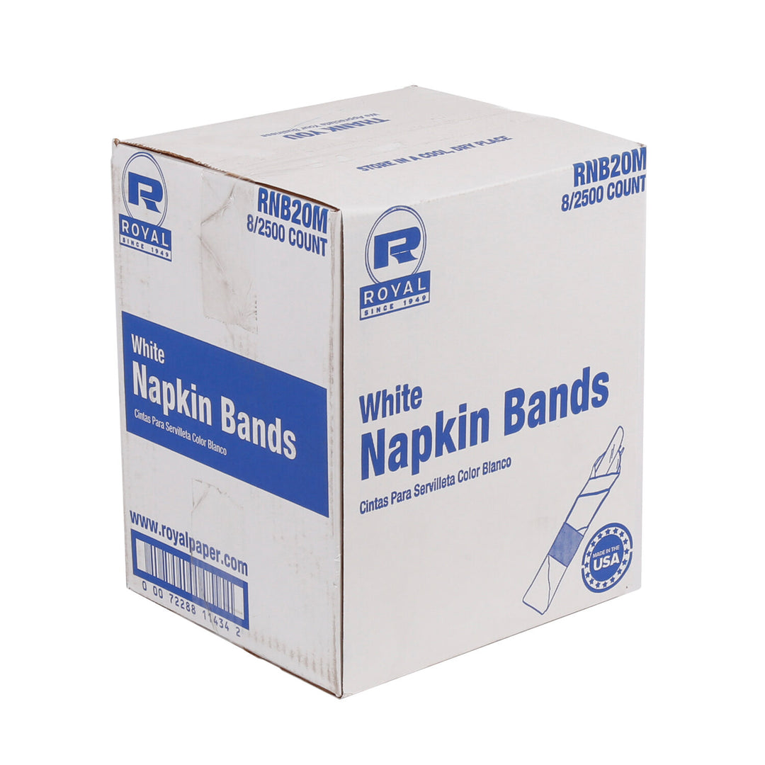 Royal White Napkin Band-2500 Each-8/Case
