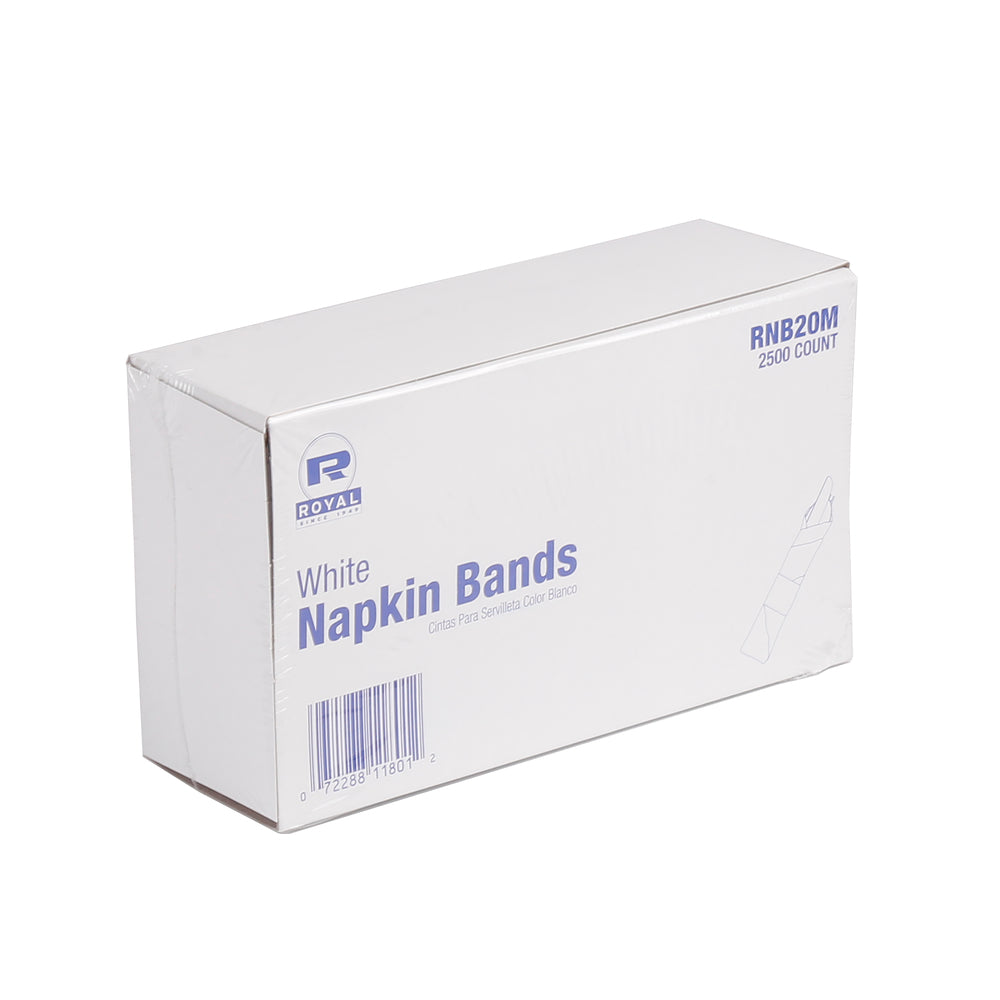 Royal White Napkin Band-2500 Each-8/Case