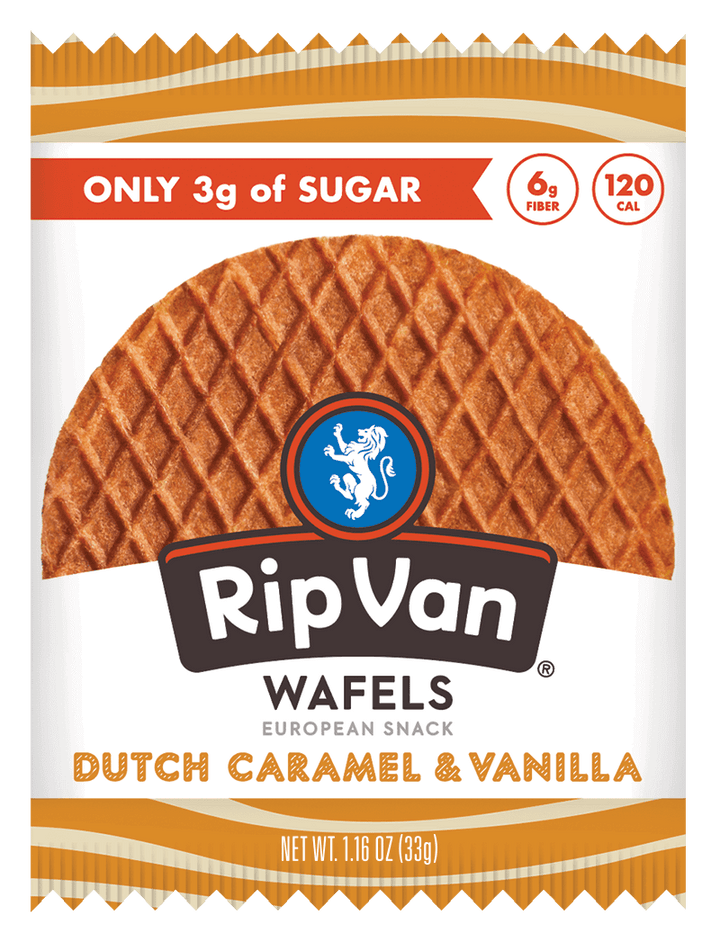 Rip Van Low Sugar Dutch Caramel & Vanilla Wafels-1.16 oz.-12/Box-4/Case