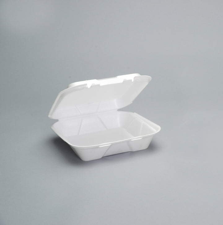 Genpak Large One Compartment Snap-It White Foam Container-100 Each-100/Box-2/Case