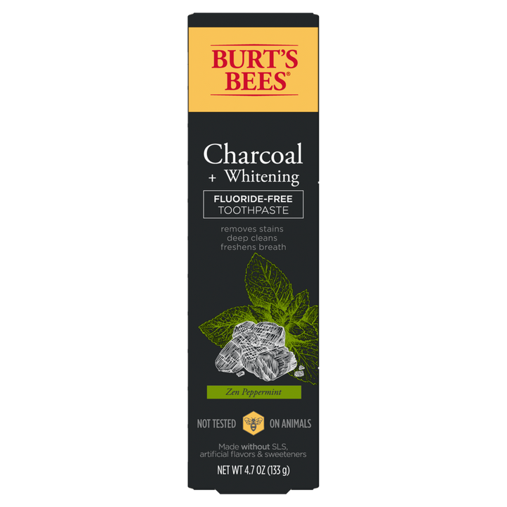 Burt's Bees Flouride Free Charcoal Toothpaste-4.7 oz.-6/Box-2/Case