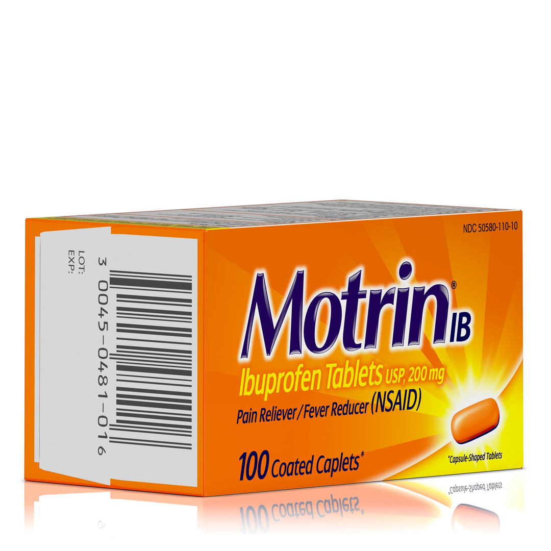 Motrin Caplets-100 Count-6/Box-8/Case
