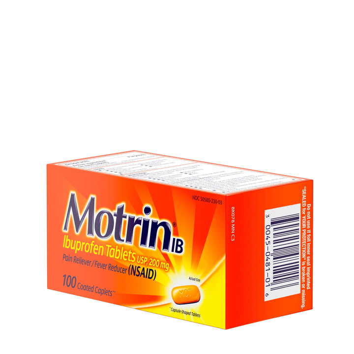 Motrin Caplets-100 Count-6/Box-8/Case