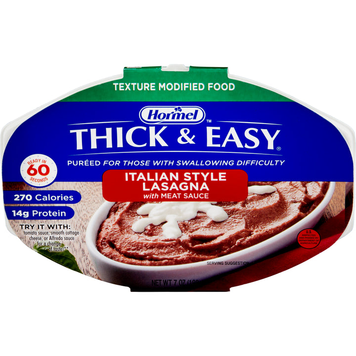 Thick & Easy Puree Italian Style Beef Lasagna-7 oz.-7/Case