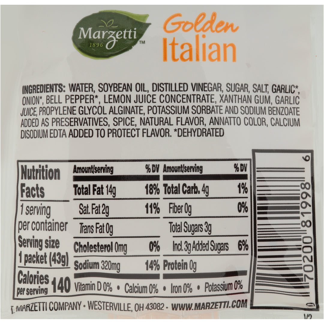 golden italian dressing calories Marzetti Golden Italian Dressing