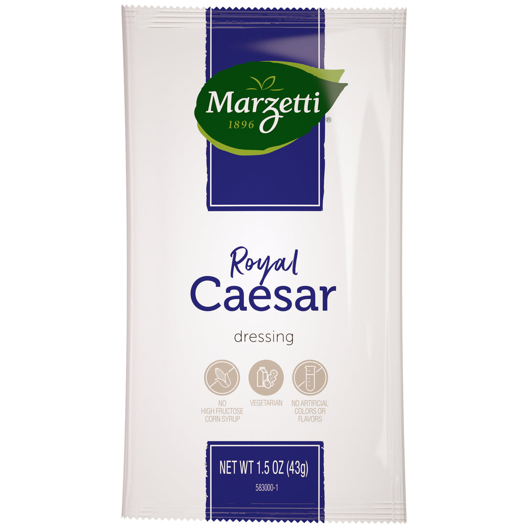 marzetti caesar dressing Marzetti Royal Caesar Dressing Single Serve-1.5 oz.-60/Case MPN# 82000 – Round Eye Supply