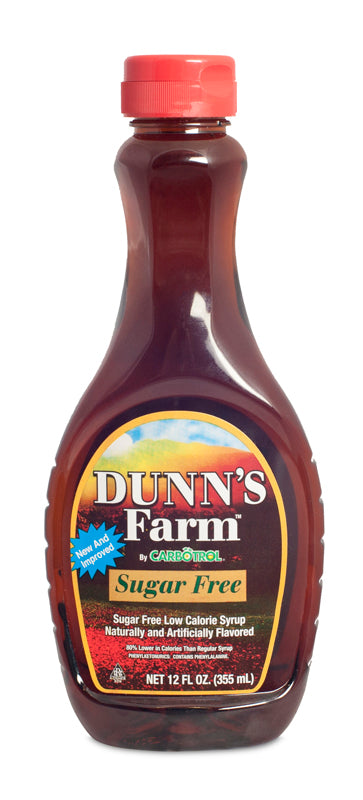 Dunn's Farm Low Calorie Syrup Bottle-12 oz.-1/Box-12/Case