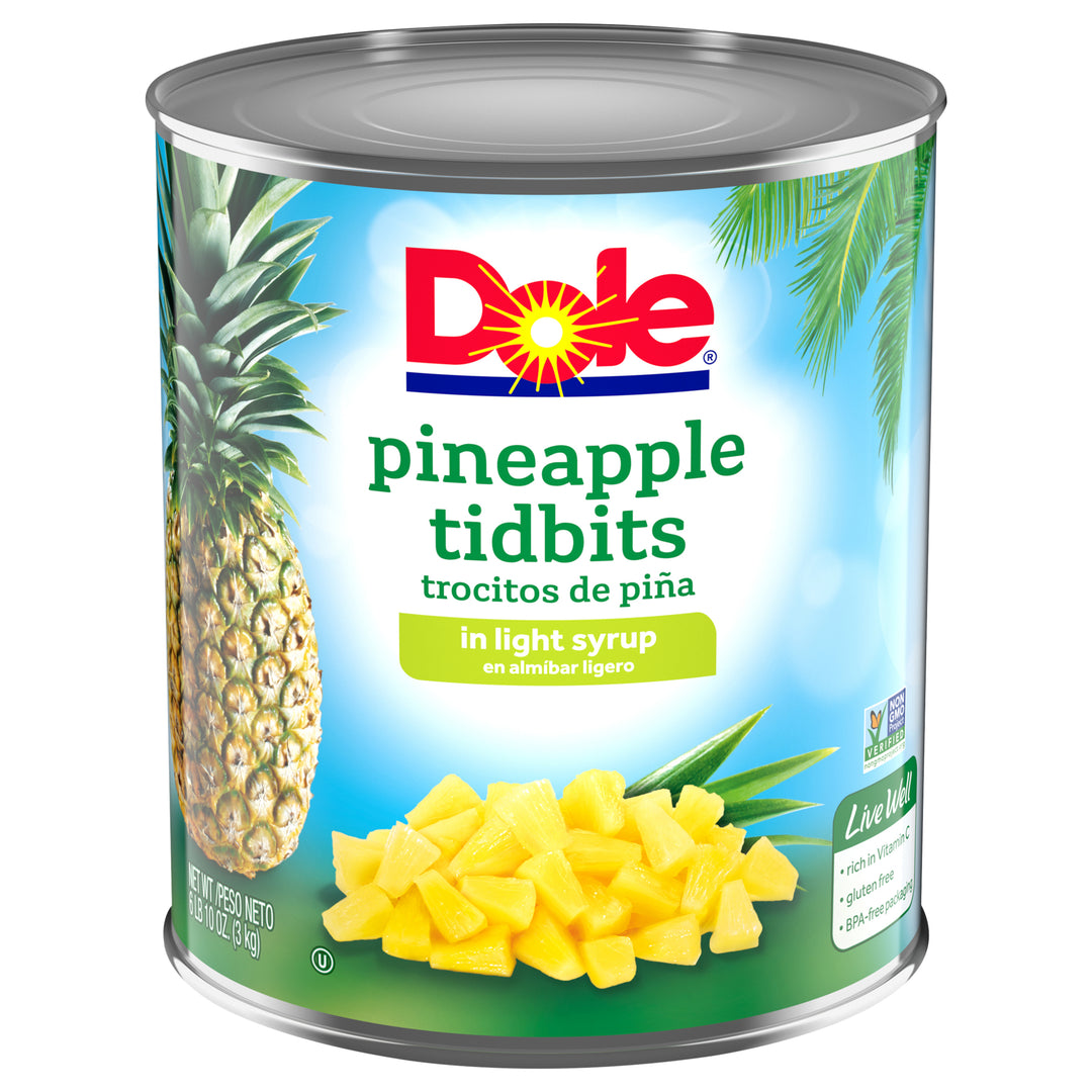 Dole Pineapple Tidbits In Light Syrup-106 oz.-6/Case