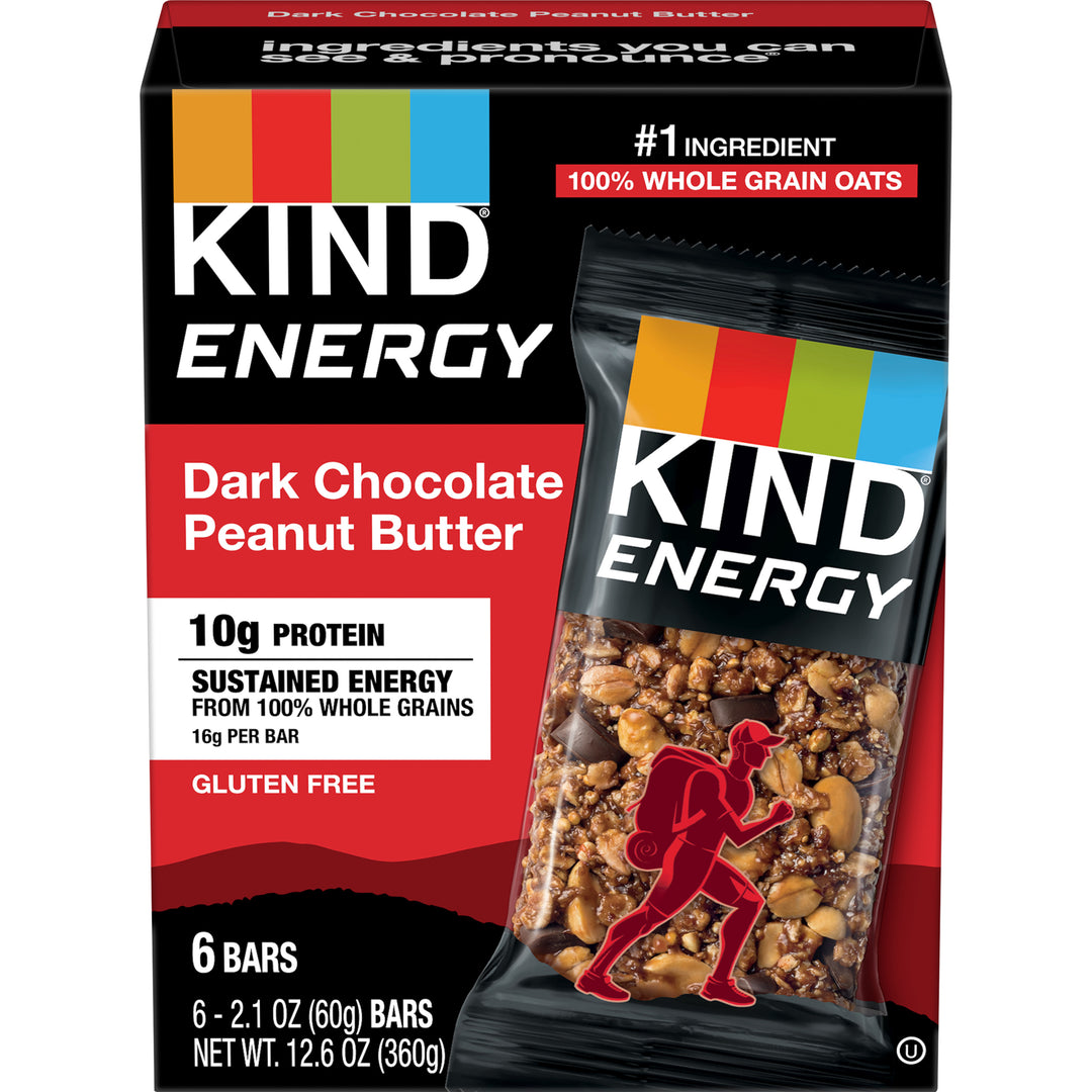 Kind Snacks Energy Dark Chocolate Peanut Butter Bar-5 Count-1/Case
