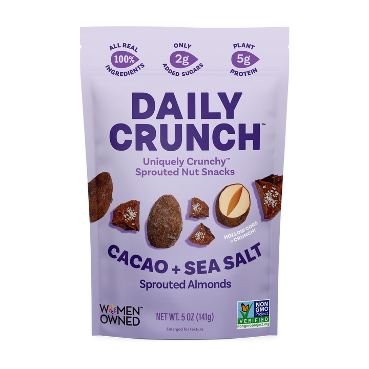 Daily Crunch Cacao Sea Salt Dusted Sprouted Almonds-5 oz.-6/Case