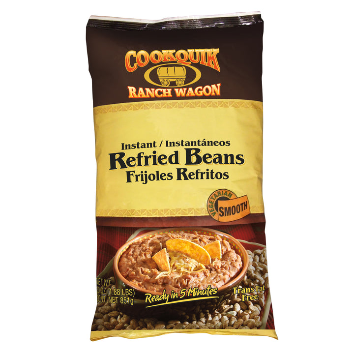 Trinidad Benham Cookquik Dehydrated Smooth Refried Pinto Beans - 30 Oz. Bag 6/Case