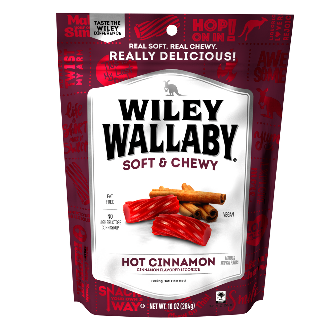 Wiley Wallaby Hot Cinnamon Case Licorice-10 oz.-10/Case