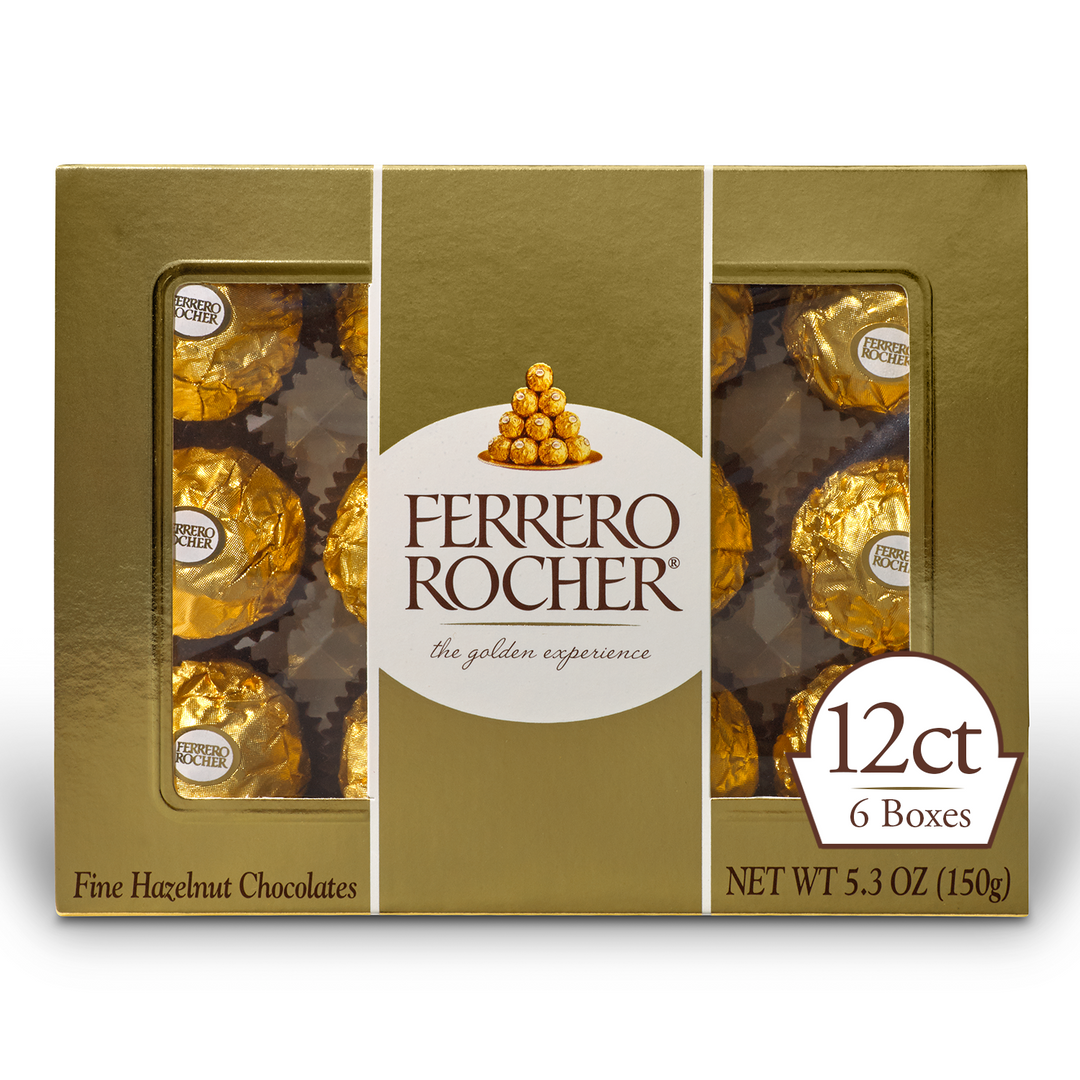 Rocher Ferrero Fine Hazelnut Chocolates-5.3 oz.-12/Case