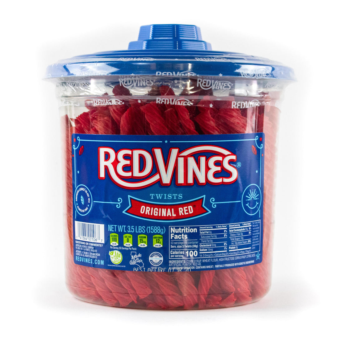Red Vines Original Red Twists Licorice-3.5 lb.-4/Case