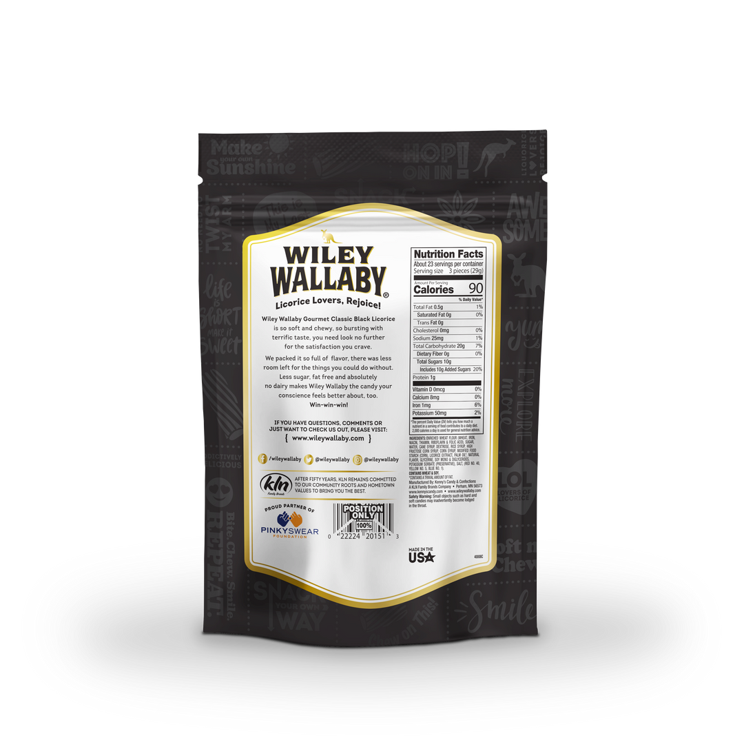 Wiley Wallaby Black Licorice-24 oz.-10/Case