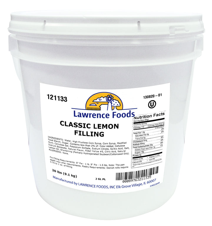 Lawrence Foods Classic Lemon Filling-20 lb.