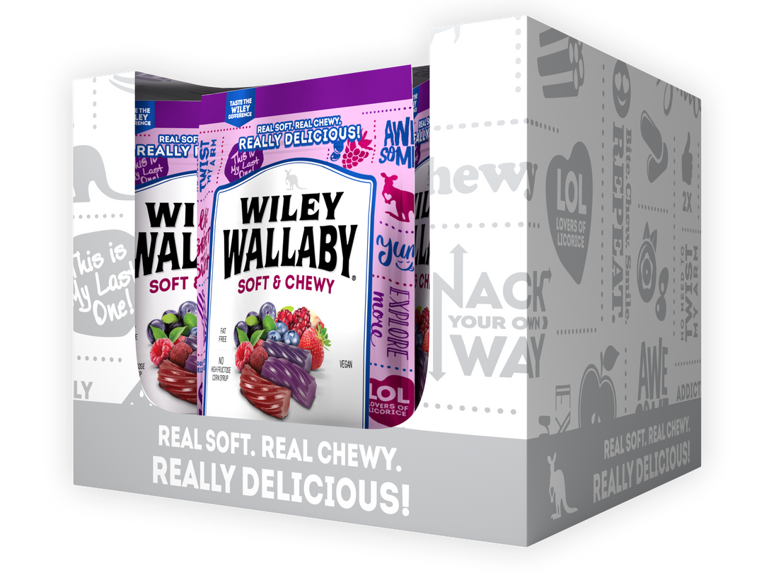 Wiley Wallaby Blasted Berry Licorice-10 oz.-10/Case