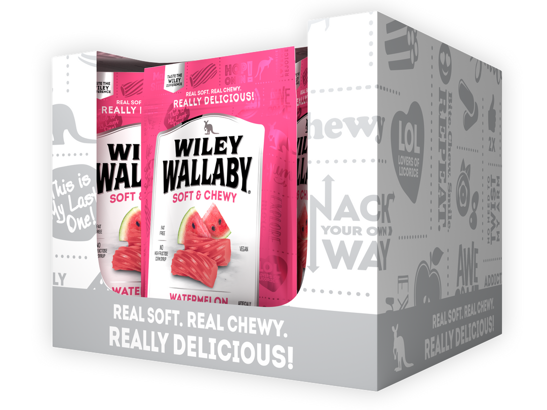 Wiley Wallaby Watermelon Licorice-10 oz.-10/Case