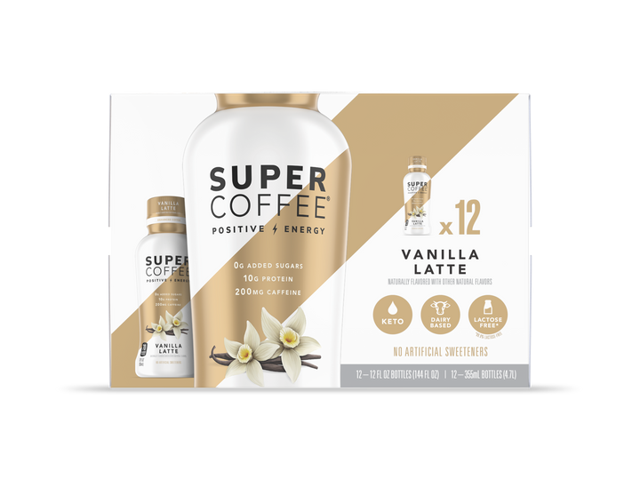 Super Coffee Vanilla Bean Super Coffee-12 fl oz.s-12/Case