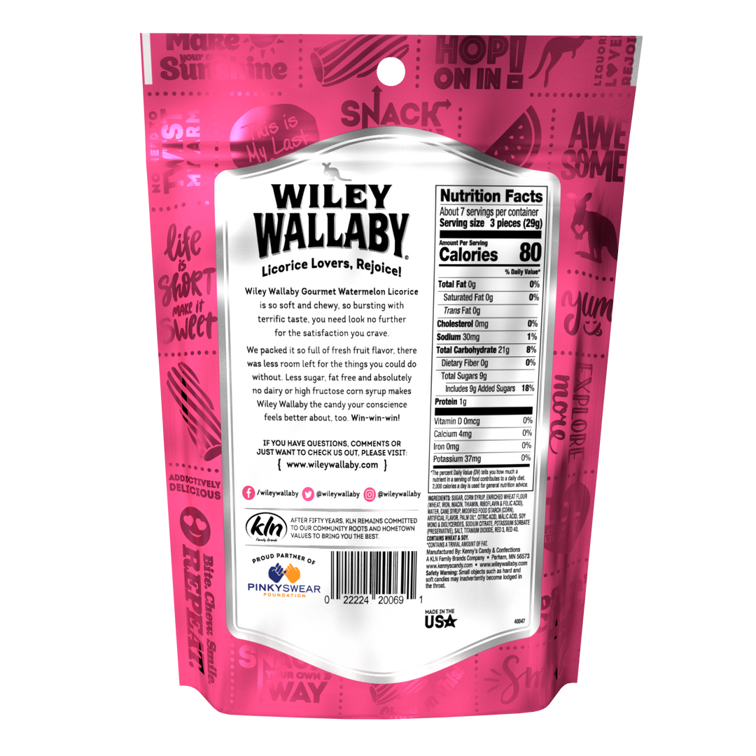 Wiley Wallaby Watermelon Licorice-7.05 oz.-12/Case