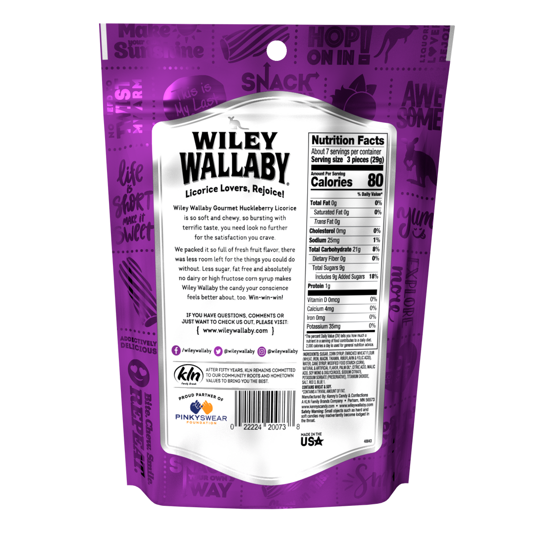 Wiley Wallaby Huckleberry Liquorice-7.05 oz.-12/Case