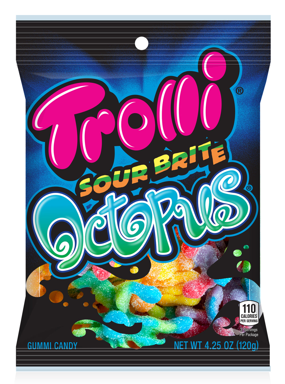 Trolli Sour Brite Octopus Gummy Candy-4.25 oz.-12/Case