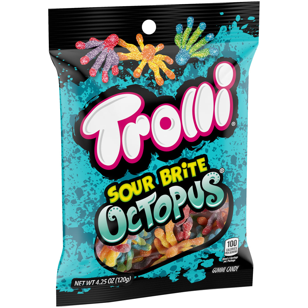 Trolli Sour Brite Octopus Gummy Candy-4.25 oz.-12/Case