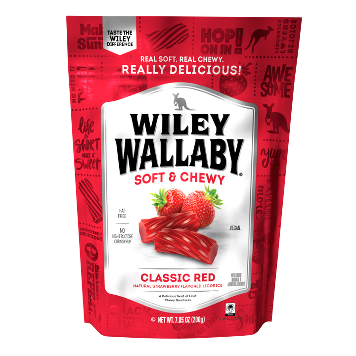 Wiley Wallaby Aussie Red Licorice-7.05 oz.-12/Case