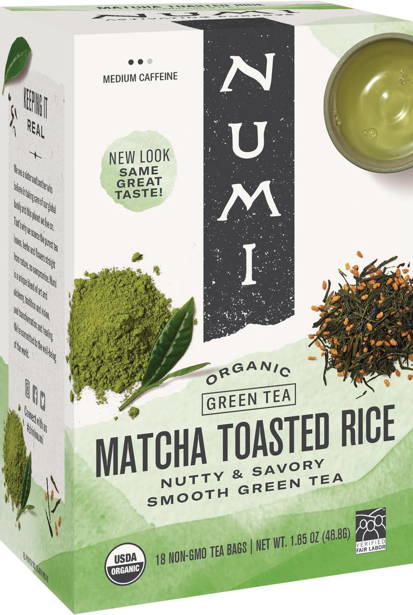 Numi Matcha Toasted Rice Green Tea-18 Each-6/Case
