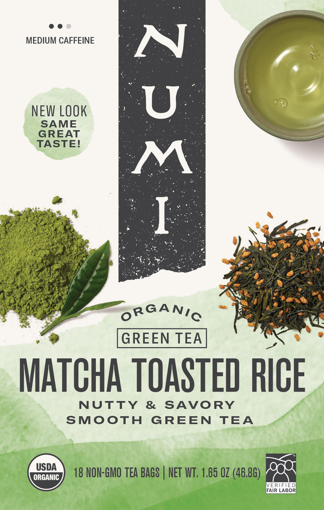 Numi Matcha Toasted Rice Green Tea-18 Each-6/Case