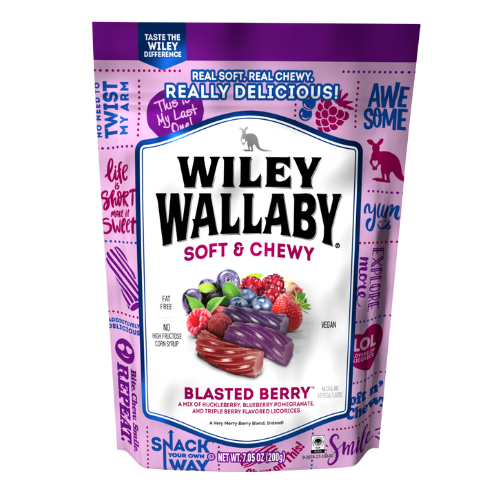 Wiley Wallaby Blasted Berry Licorice-7.05 oz.-12/Case