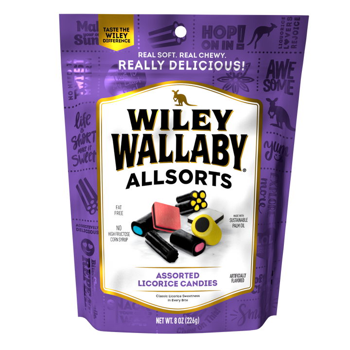 Wiley Wallaby Allsorts Licorice-8 oz.-10/Case