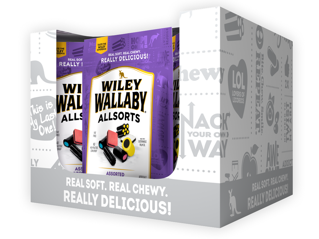 Wiley Wallaby Allsorts Licorice-8 oz.-10/Case