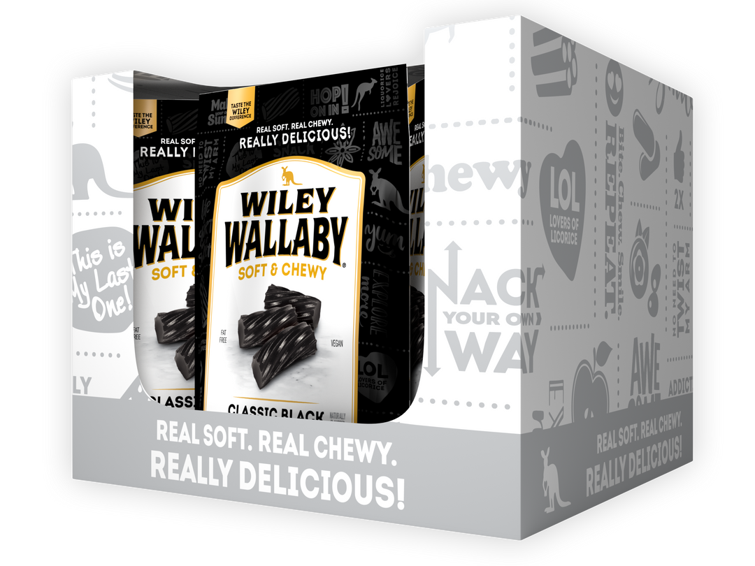 Wiley Wallaby Black Liquorice-10 oz.-10/Case