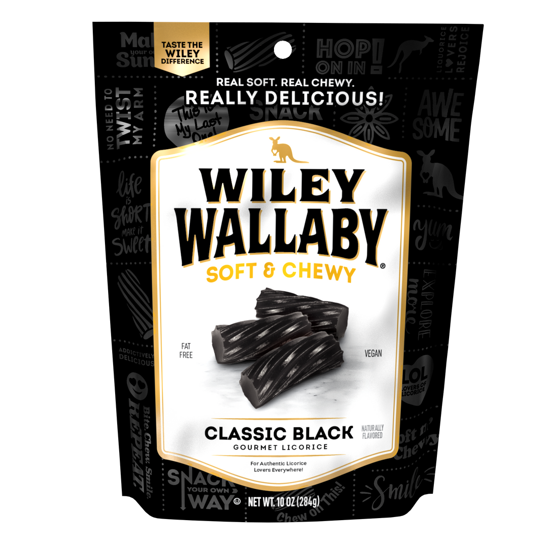 Wiley Wallaby Black Liquorice-10 oz.-10/Case