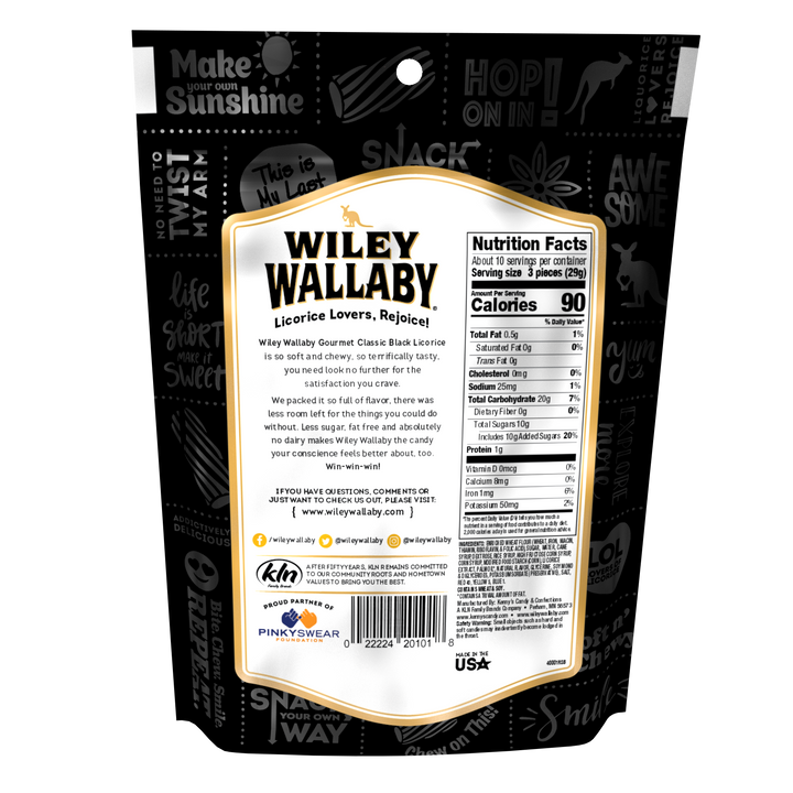 Wiley Wallaby Black Liquorice-10 oz.-10/Case