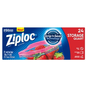 Ziploc Quart Storage Bag-24 Count-12/Case