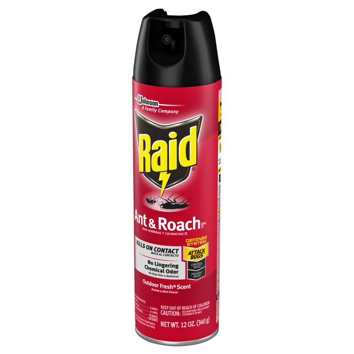 Raid Outdoor Fresh Scent Ant & Roach Killer-12 oz.-12/Case