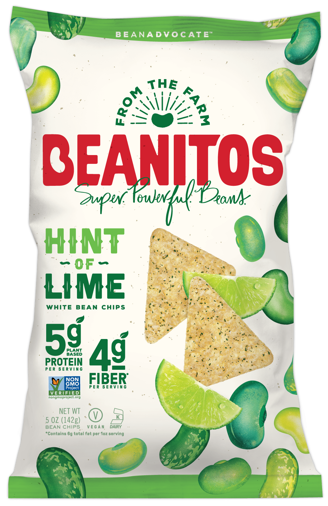 Beanitos White Bean Chips Hint Of Lime-1 Each-6/Case